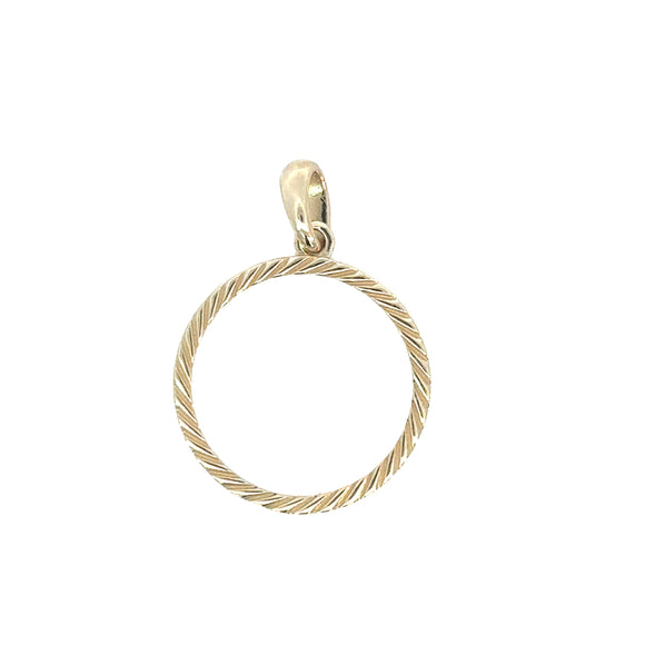Half Sovereign Mount in 9ct Yellow Gold