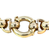 Heavy Round Belcher Link Necklace in 9ct Yellow Gold