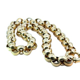Heavy Round Belcher Link Necklace in 9ct Yellow Gold