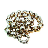 Heavy Round Belcher Link Necklace in 9ct Yellow Gold