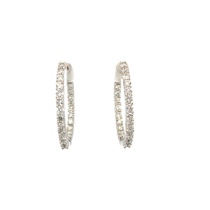 Lab Grown Diamond Hoop Earrings - 2.0 carats