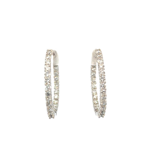 Lab Grown Diamond Hoop Earrings - 2.0 carats