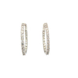 Lab Grown Diamond Hoop Earrings - 2.0 carats