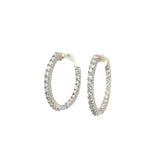 Lab Grown Diamond Hoop Earrings - 2.0 carats