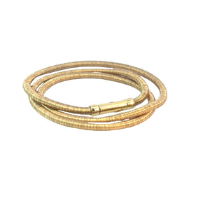 Bespoke Woven Snake Necklace in 18ct Yellow Gold