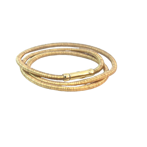 Bespoke Woven Snake Necklace in 18ct Yellow Gold