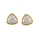 Diamond Triangle Design Stud Earrings