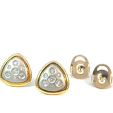Diamond Triangle Design Stud Earrings