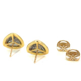 Diamond Triangle Design Stud Earrings