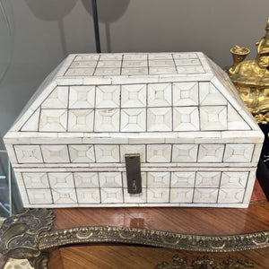Bone Covered Wooden Box