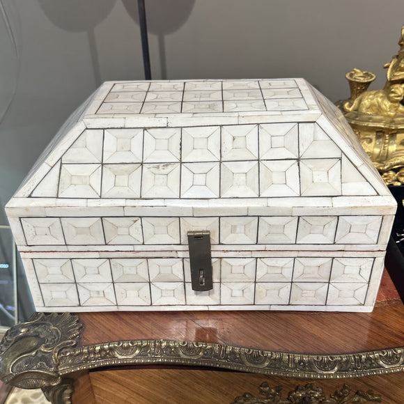 Bone Covered Wooden Box