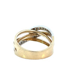 Diamond Crossover Ring in 14ct Gold