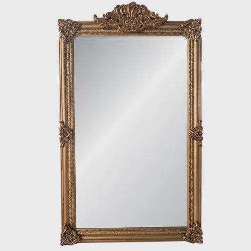 Large Ornate Bevelled Mirror - Antique Gold