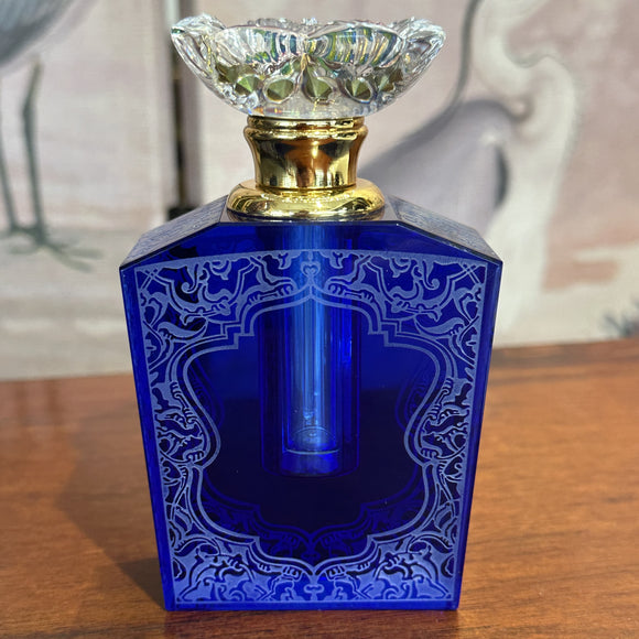 Stylish Glass Perfume Bottle - Cobalt Blue