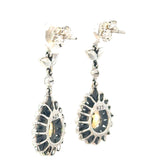 Citrine Marcasite Flower Earrings