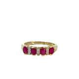 Ruby Diamond Bridge Ring