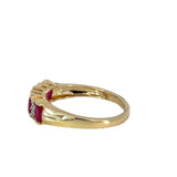 Ruby Diamond Bridge Ring