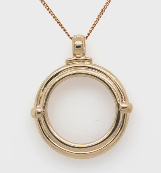 Half Sovereign Mount in 9ct Yellow Gold