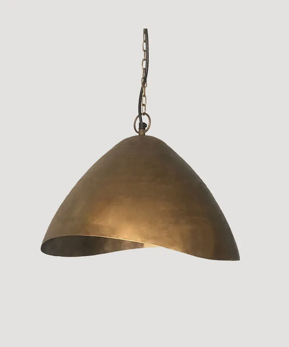 Curved Gold Pendant Light - Small