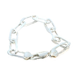 Large Paperclip link Bracelet in Sterling Silver