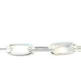 Large Paperclip link Bracelet in Sterling Silver