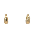 Crescent Shaped Huggie Earrings in 9ct Yellow Gold