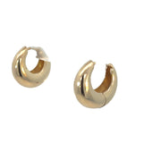 Crescent Shaped Huggie Earrings in 9ct Yellow Gold