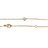 Diamond Bezel Set Fine Necklace in 9ct Yellow Gold