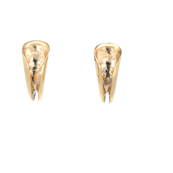 Curved Stud Earrings in 9ct Yellow Gold