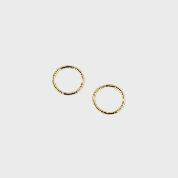 9ct Yellow Gold Sleeper Earrings - 10.0mm