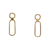 Paperclip  Circle Hoop Earrings in 9ct Yellow Gold