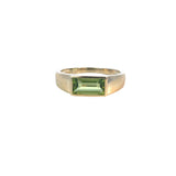 Peridot Oblong Dress Signet Ring in 9ct Yellow Gold