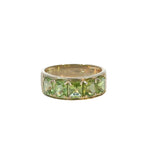 Rectangular Peridot Bridge Dress Ring