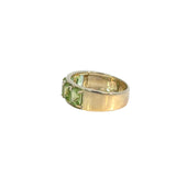 Rectangular Peridot Bridge Dress Ring