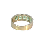 Rectangular Peridot Bridge Dress Ring