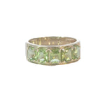 Rectangular Peridot Bridge Dress Ring