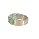 Rectangular Peridot Bridge Dress Ring