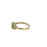 Three Stone Peridot Diamond Dress Ring