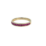 Baguette Ruby Stacker Ring in 9ct Yellow Gold
