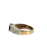Oval Sapphire Pave Diamond Ring