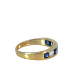 Sapphire Diamond Channel Set Ring