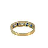 Sapphire Diamond Channel Set Ring