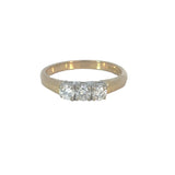 Three Stone Diamond Ring in 18ct Yellow Gold - 0.36 carats