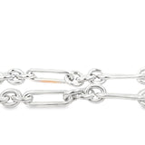 Paperclip Fob Chain Necklace in Sterling Silver - Heavy 50cm