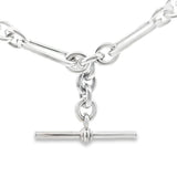 Paperclip Fob Chain Necklace in Sterling Silver - Heavy 50cm