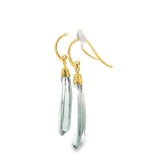 Bespoke Aquamarine Teardrop Earrings in 18ct Yellow Gold