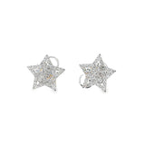 Diamond Double Starburst Earrings in 18ct White Gold