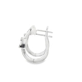 Ruby Diamond Huggie Earrings in 18ct White Gold