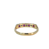Ruby Diamond Bridge Ring set in 18ct Yellow Gold