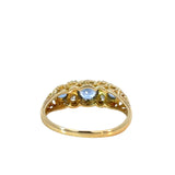 Antique Ceylonese Sapphire and Diamond Ring